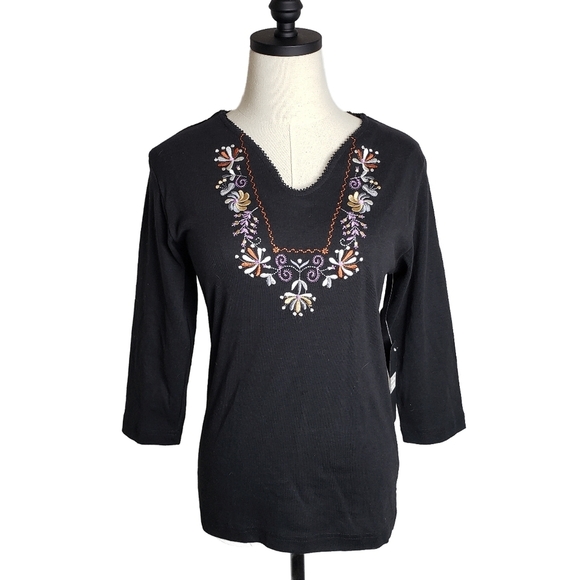 PHOOL Beautifully Embroidered Top Sz Sm - Picture 1 of 7